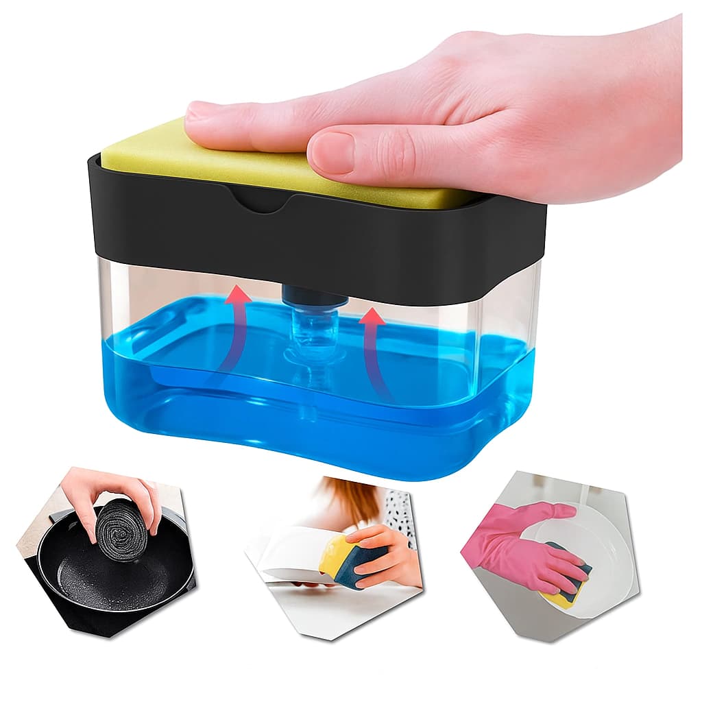 Dispenser Con Esponja Detergentee Para Bacha